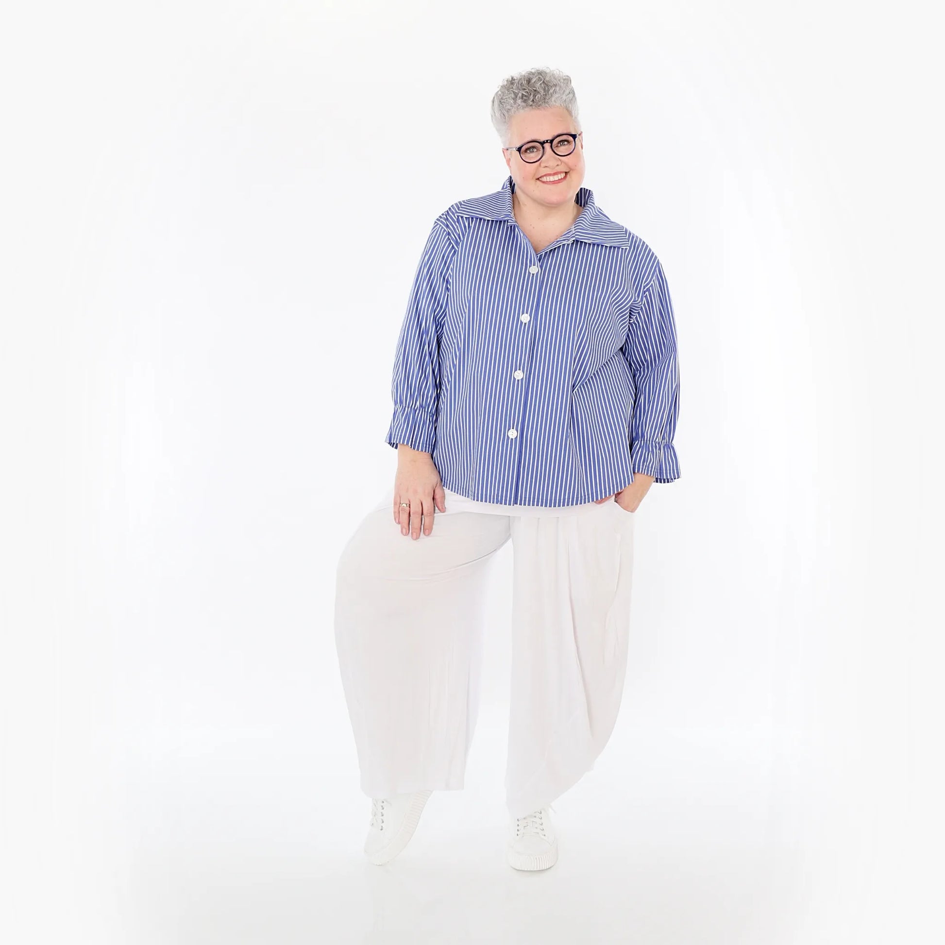  Ballonhose von AKH Fashion aus Viskose, 1233.08069, Weiß, Ausgefallen, Zeitlos, Schick