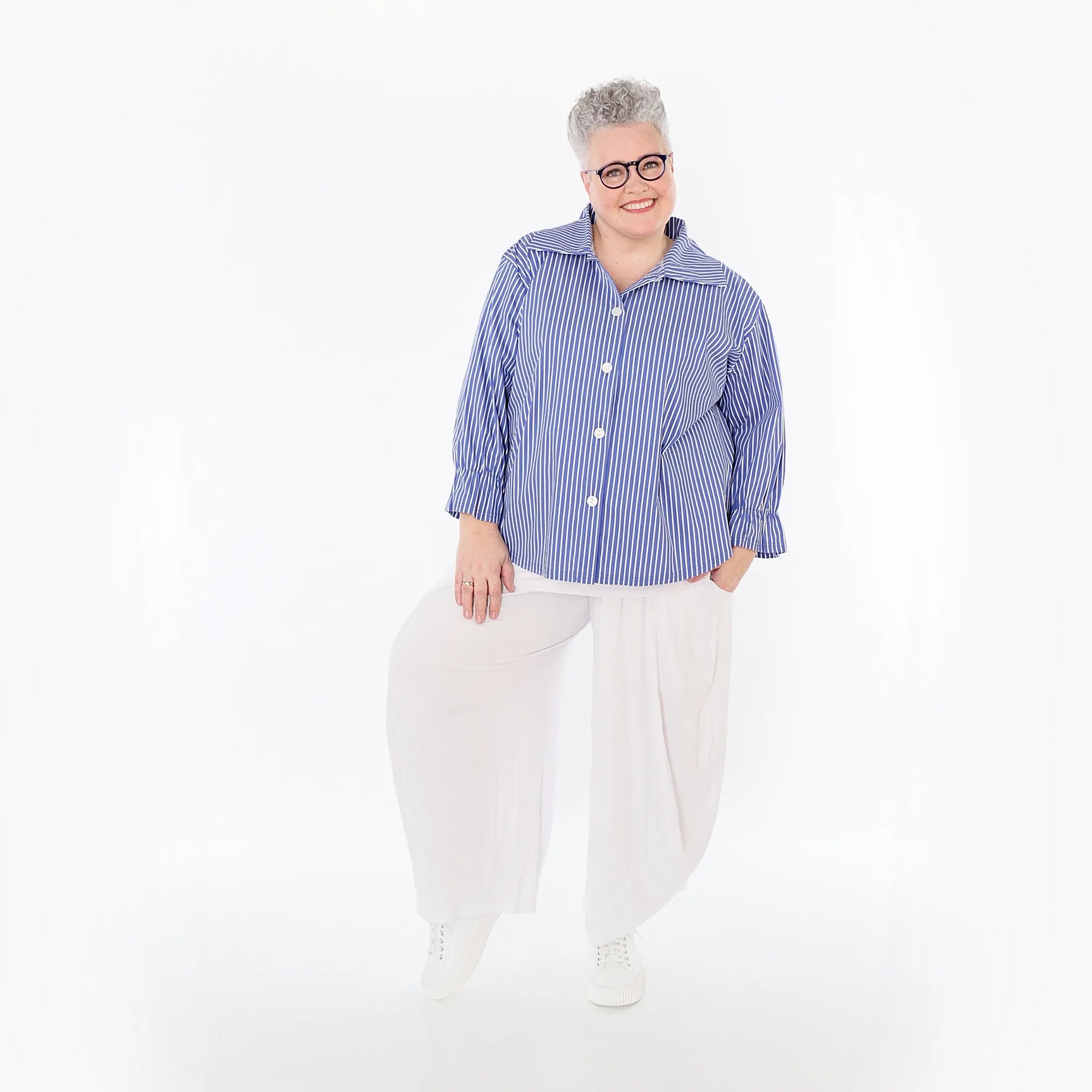  Ballonhose von AKH Fashion aus Viskose, 1233.08069, Weiß, Ausgefallen, Zeitlos, Schick