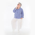 Damen Hose Lagenlook Viskose Weiß, Ballonschnitt, aufgesetzte Taschen, Oversize große Größen – AKH Basics