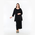 AKH Fashion Bigshirt in Glocken-Form, aus Viskose, 1233.01892, Schwarz, Ausgefallen, Zeitlos