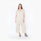  AKH Fashion Hose in gerader Form, aus Viskose, 1233.00225, Beige, Ausgefallen, Zeitlos