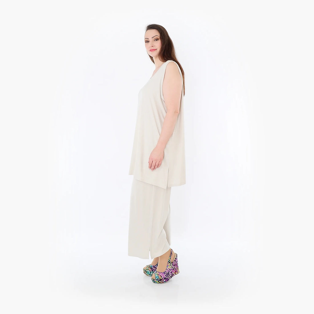  AKH Fashion Top in gerader Form, aus Viskose, 1233.06675, Beige, Ausgefallen, Zeitlos