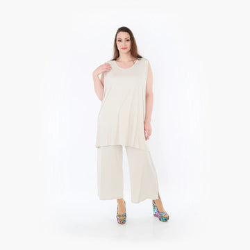  AKH Fashion Top in gerader Form, aus Viskose, 1233.06675, Beige, Ausgefallen, Zeitlos