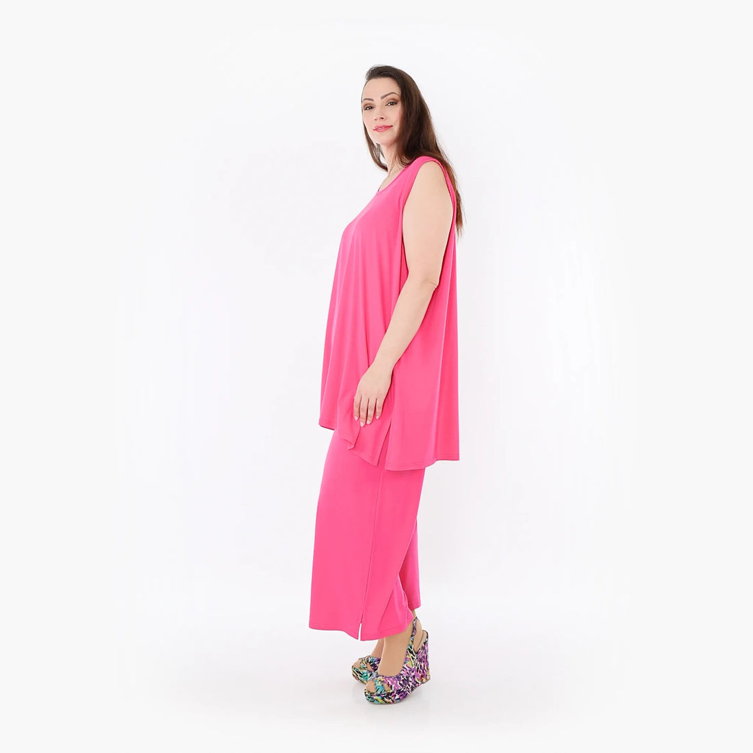  AKH Fashion Top in gerader Form, aus Viskose, 1233.06675, Fuchsia, Ausgefallen, Zeitlos