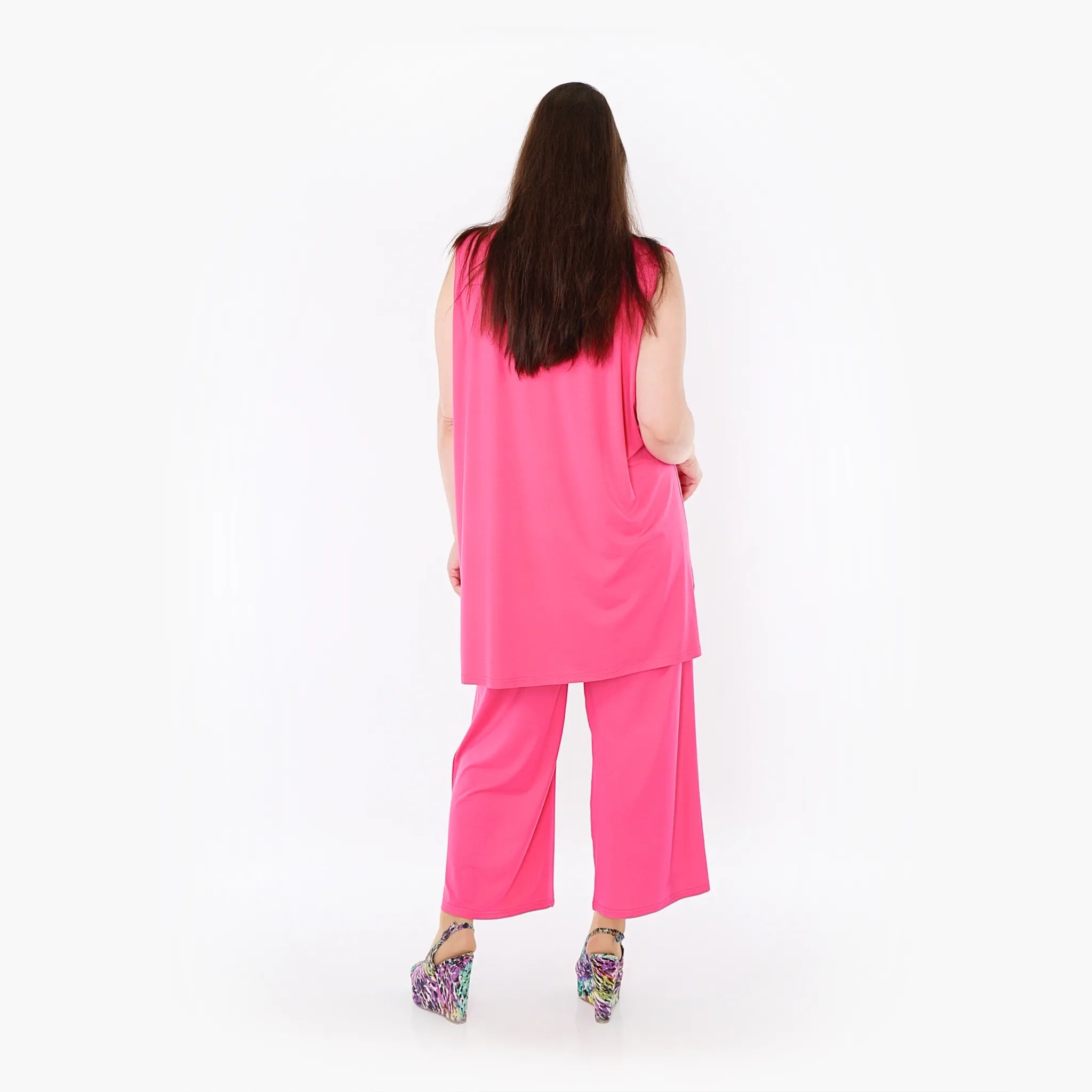  AKH Fashion Hose in gerader Form, aus Viskose, 1233.00225, Fuchsia, Ausgefallen, Zeitlos