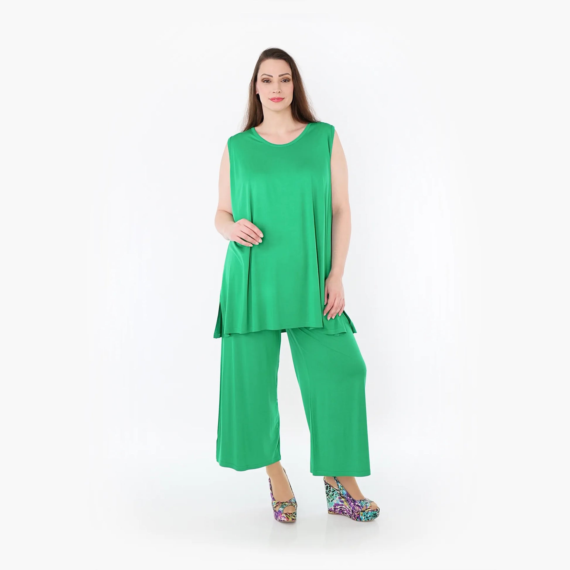 AKH Fashion Top in gerader Form, aus Viskose, 1233.06675, Grün, Ausgefallen, Zeitlos