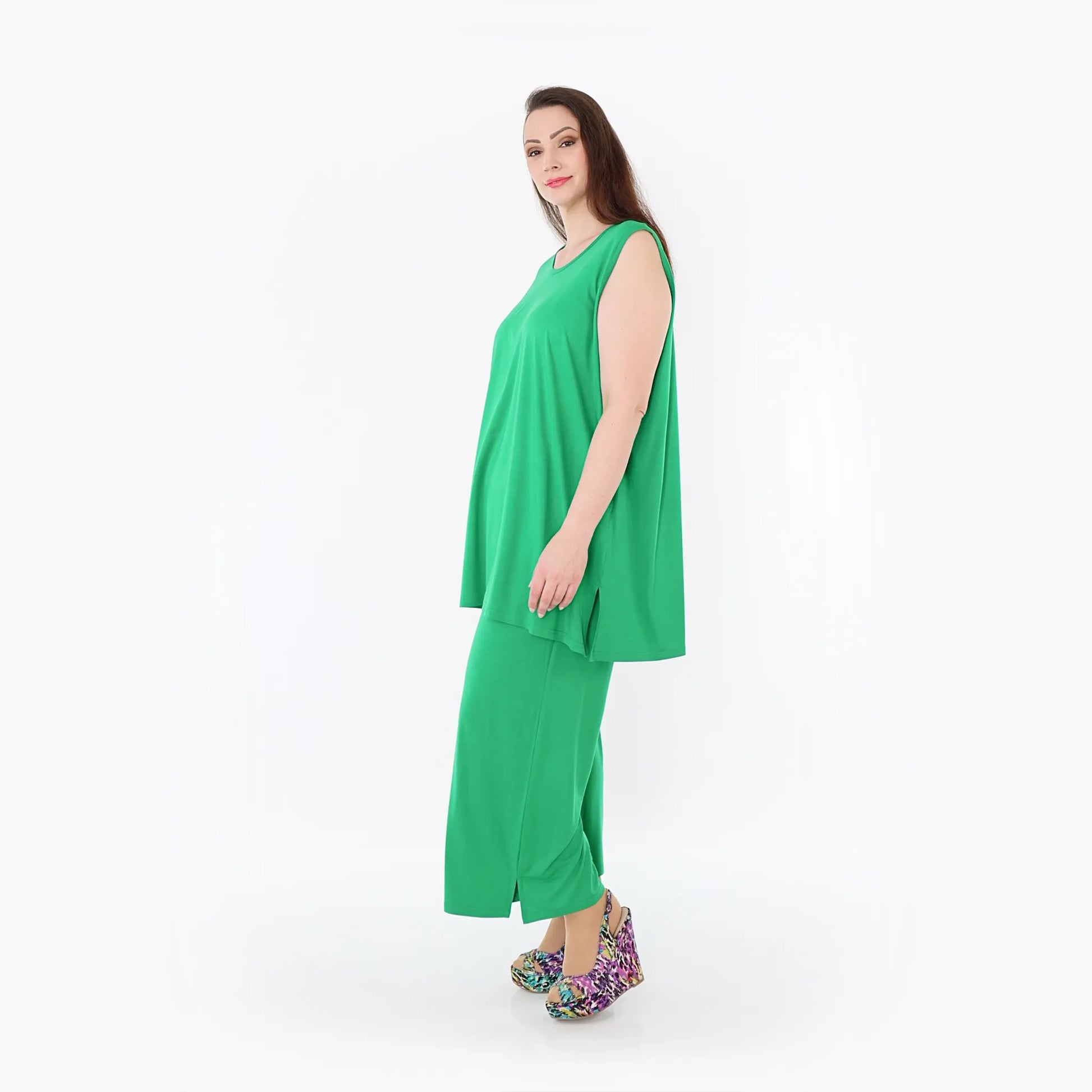  AKH Fashion Top in gerader Form, aus Viskose, 1233.06675, Grün, Ausgefallen, Zeitlos