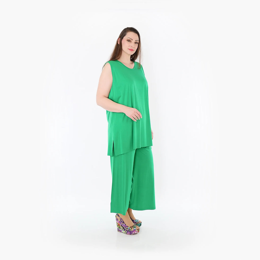  AKH Fashion Top in gerader Form, aus Viskose, 1233.06675, Grün, Ausgefallen, Zeitlos