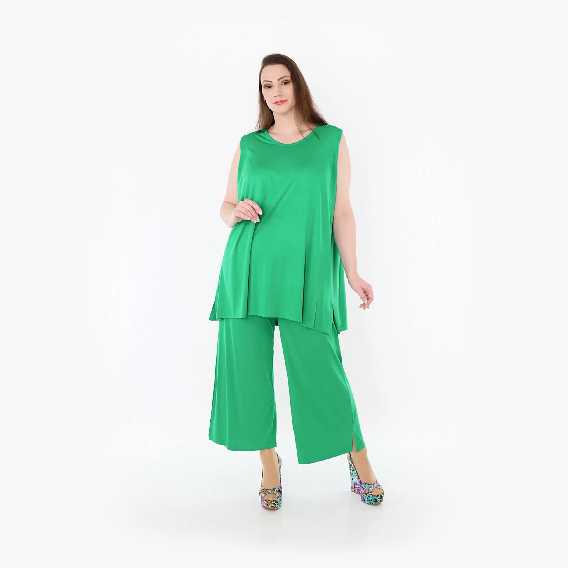  AKH Fashion Top in gerader Form, aus Viskose, 1233.06675, Grün, Ausgefallen, Zeitlos