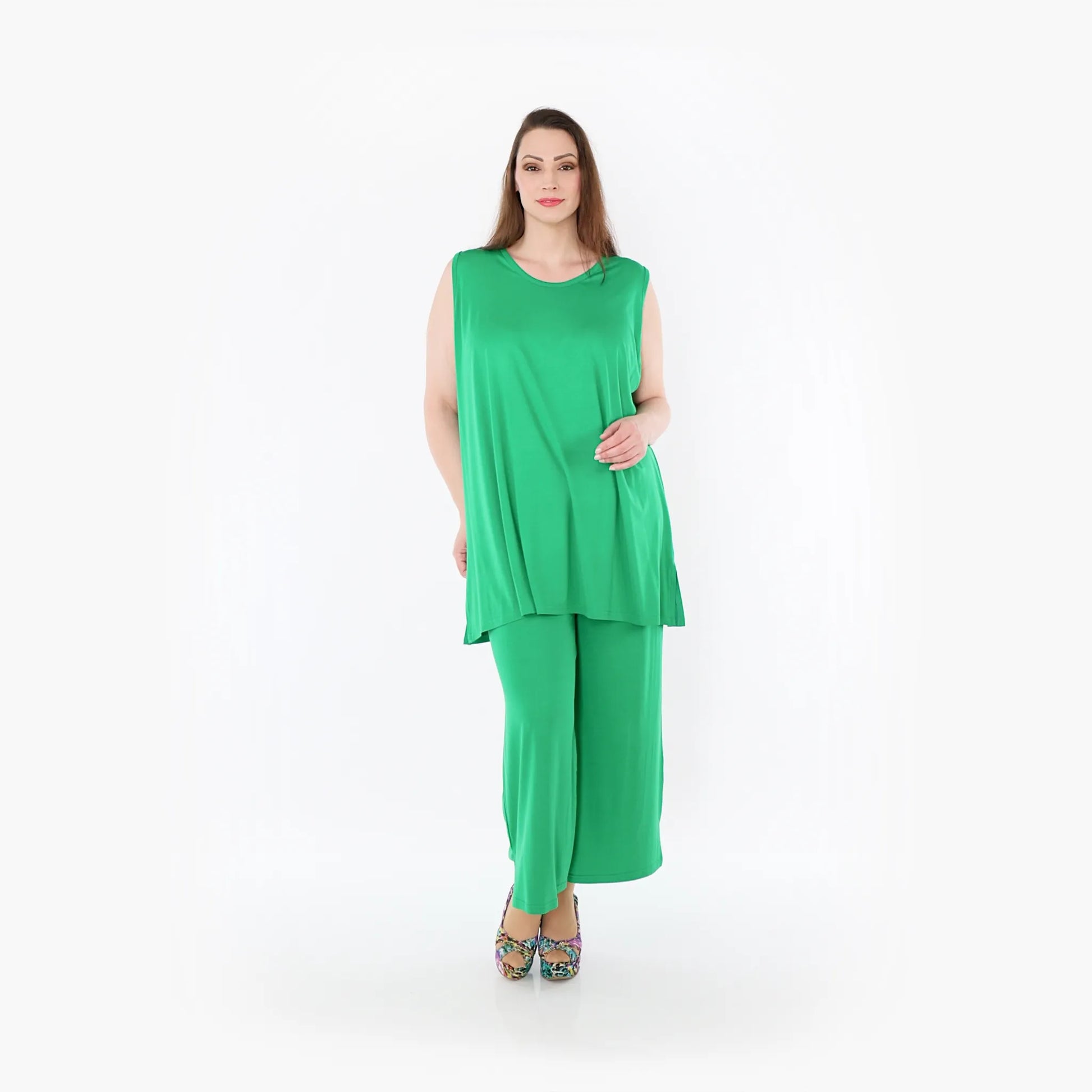  AKH Fashion Top in gerader Form, aus Viskose, 1233.06675, Grün, Ausgefallen, Zeitlos
