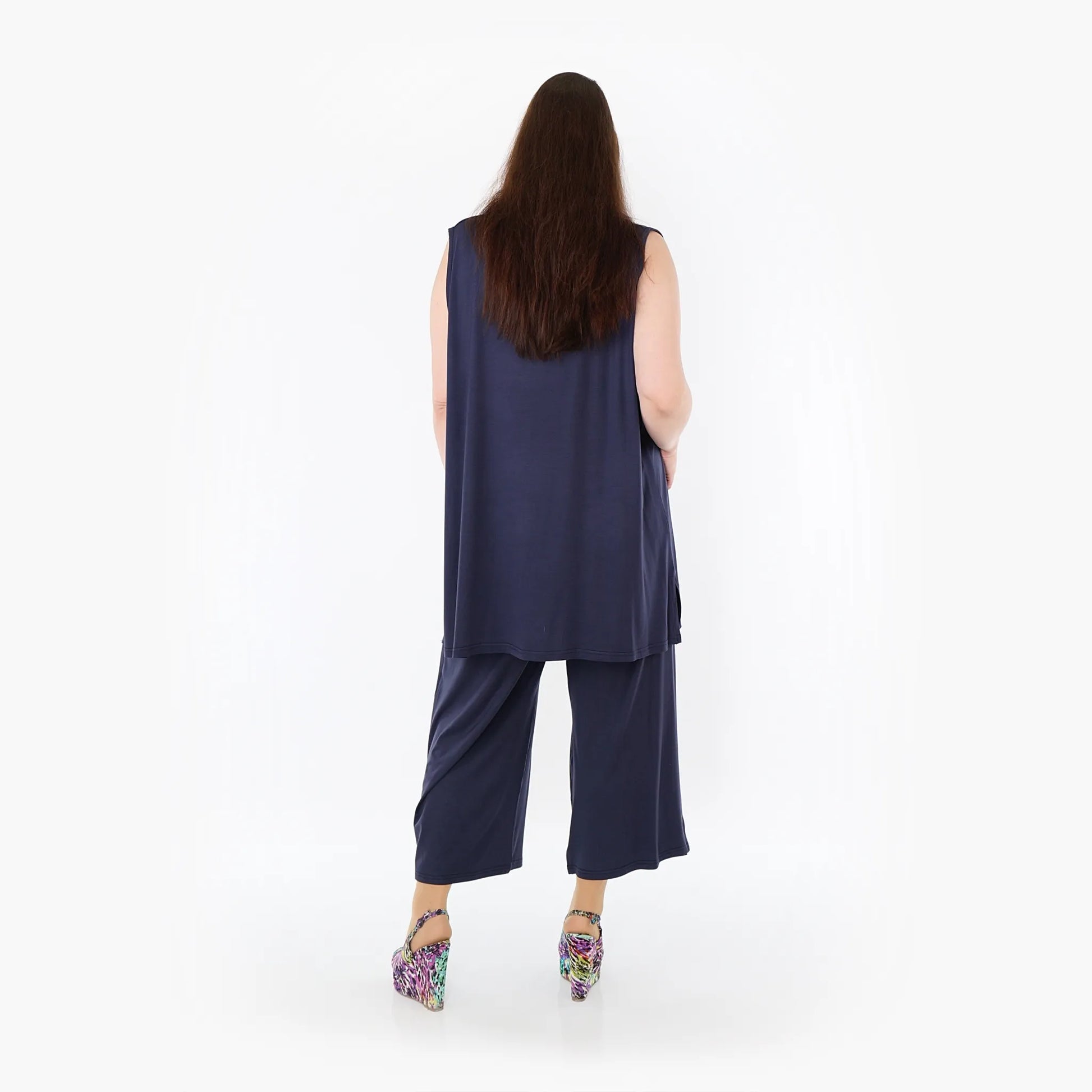  AKH Fashion Top in gerader Form, aus Viskose, 1233.06675, Marine, Ausgefallen, Zeitlos