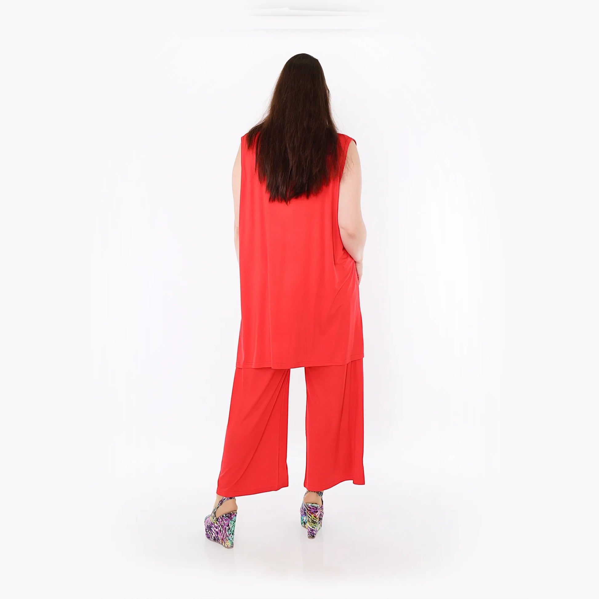  AKH Fashion Top in gerader Form, aus Viskose, 1233.06675, Rot, Ausgefallen, Zeitlos