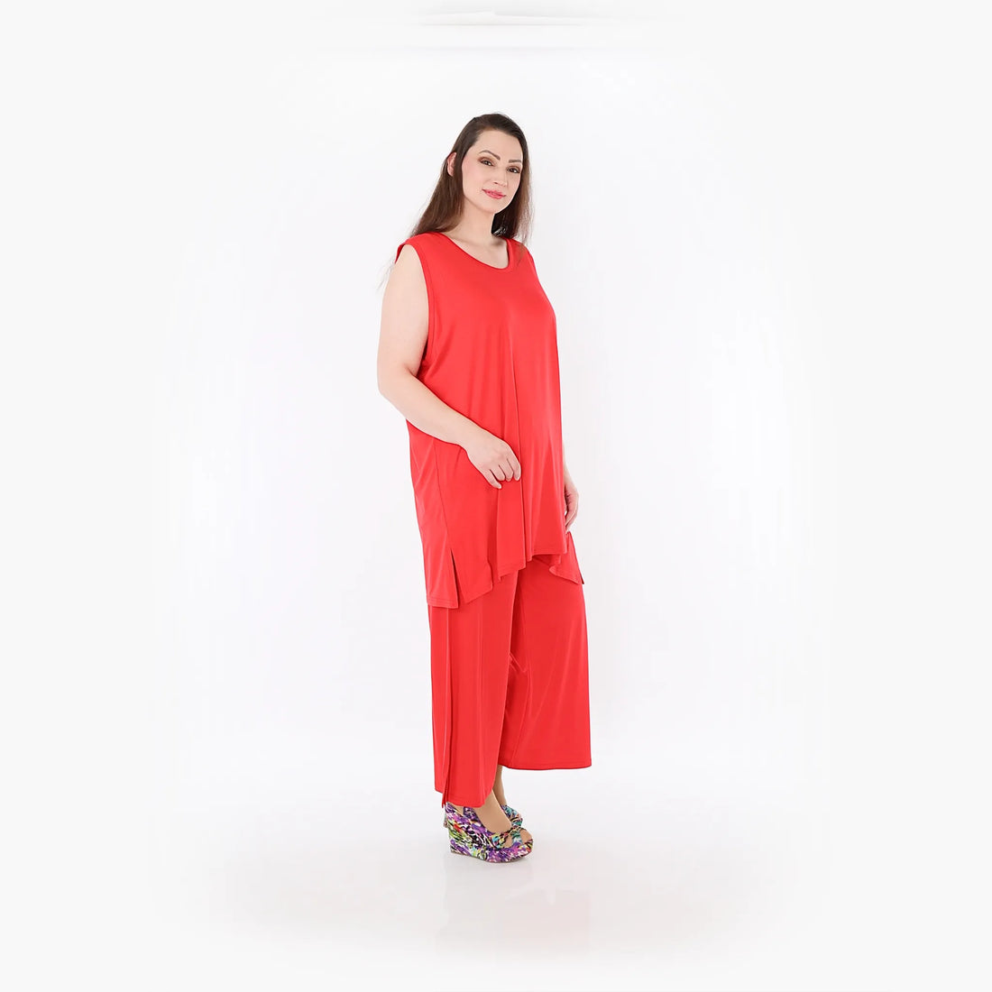  AKH Fashion Top in gerader Form, aus Viskose, 1233.06675, Rot, Ausgefallen, Zeitlos