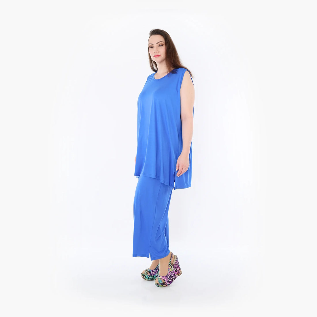  AKH Fashion Top in gerader Form, aus Viskose, 1233.06675, Royalblau, Ausgefallen, Zeitlos