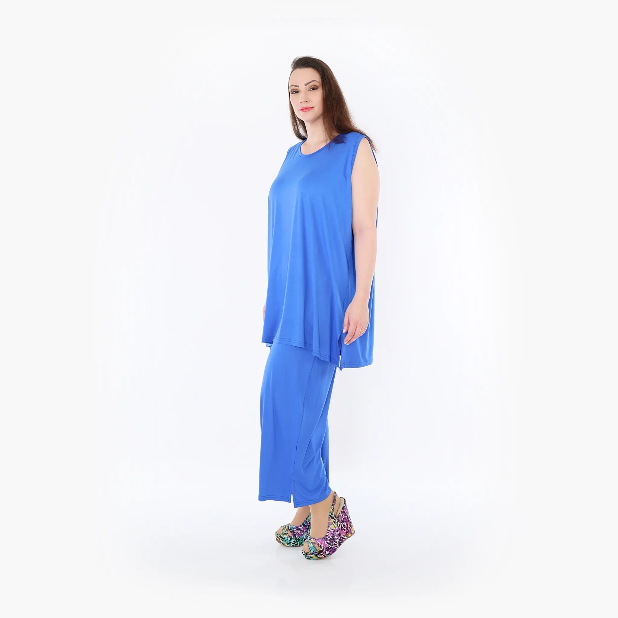  AKH Fashion Top in gerader Form, aus Viskose, 1233.06675, Royalblau, Ausgefallen, Zeitlos