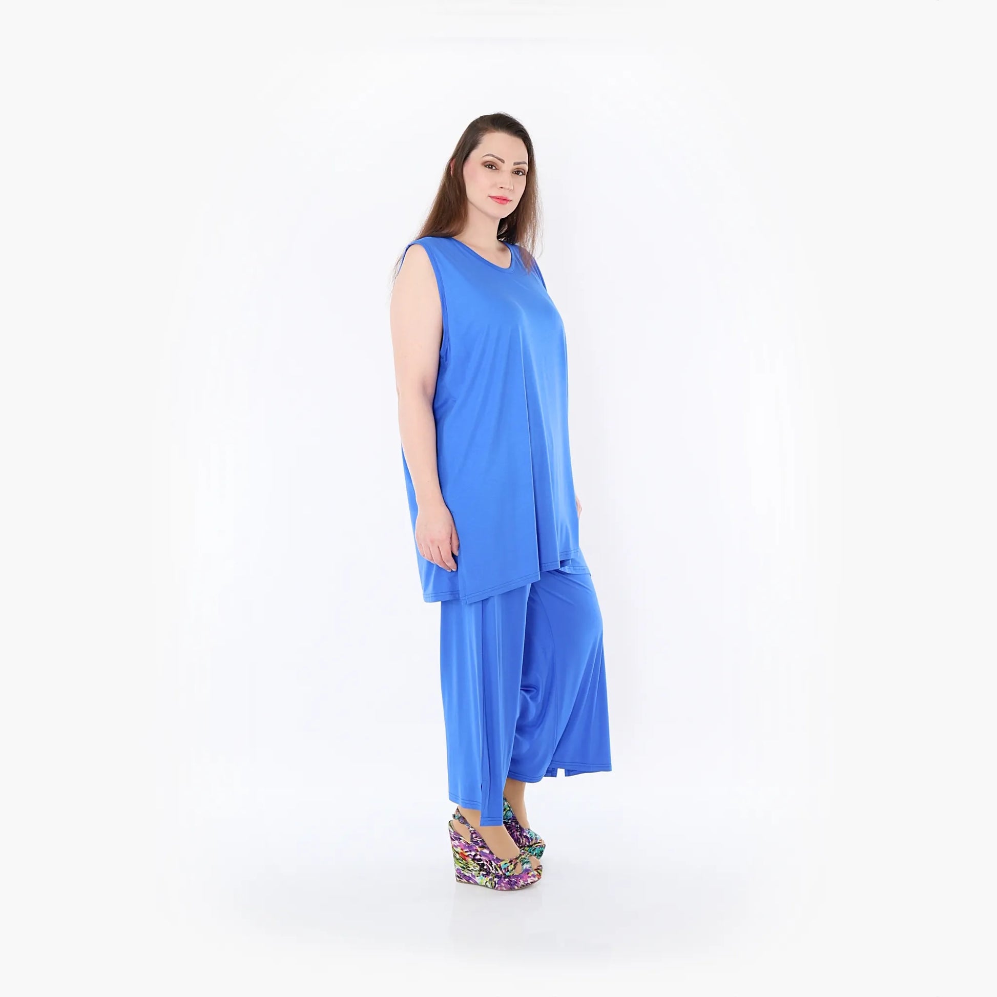  AKH Fashion Top in gerader Form, aus Viskose, 1233.06675, Royalblau, Ausgefallen, Zeitlos