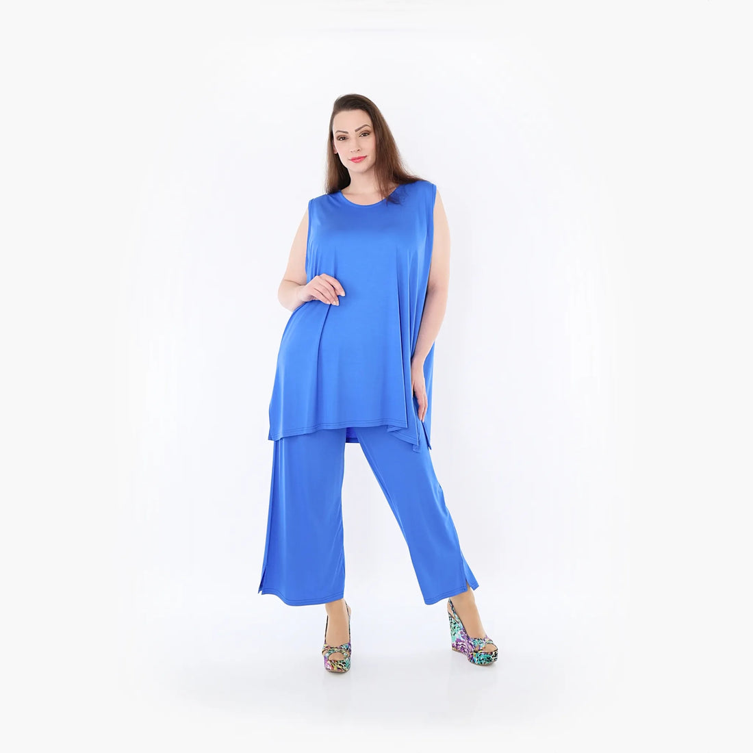  AKH Fashion Top in gerader Form, aus Viskose, 1233.06675, Royalblau, Ausgefallen, Zeitlos