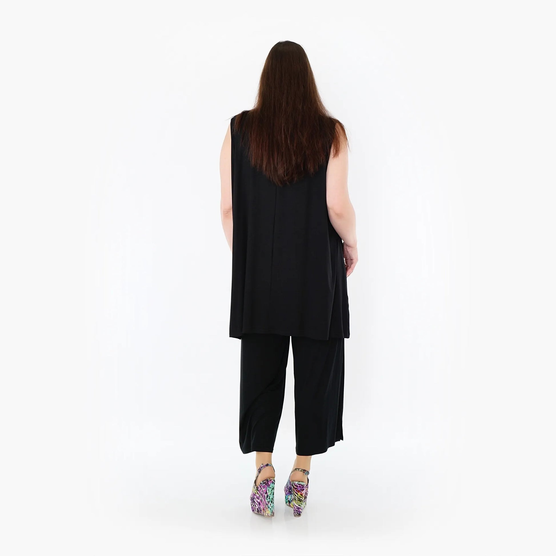  AKH Fashion Top in gerader Form, aus Viskose, 1233.06675, Schwarz, Ausgefallen, Zeitlos