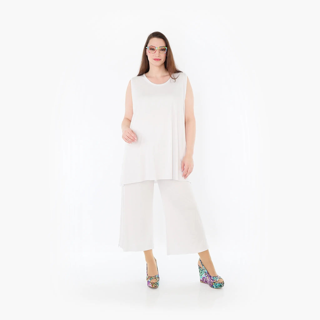  AKH Fashion Top in gerader Form, aus Viskose, 1233.06675, Weiß, Ausgefallen, Zeitlos