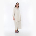  AKH Fashion Bigshirt in gerader Form, aus Viskose, 1233.07054, Beige, Ausgefallen, Zeitlos