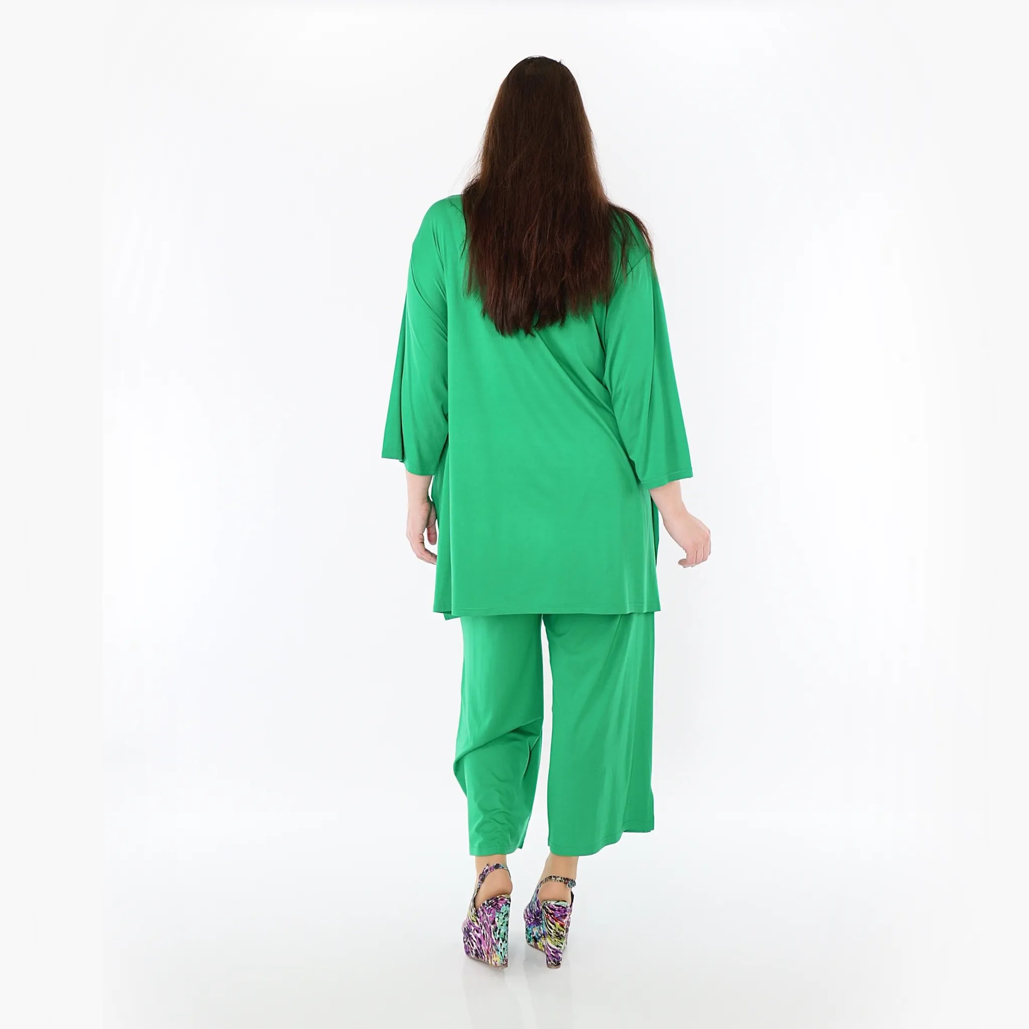  AKH Fashion Bigshirt in gerader Form, aus Viskose, 1233.07054, Grün, Ausgefallen, Zeitlos