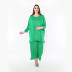  AKH Fashion Bigshirt in gerader Form, aus Viskose, 1233.07054, Grün, Ausgefallen, Zeitlos