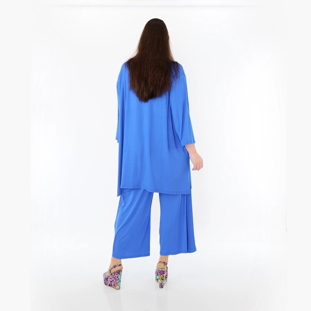  AKH Fashion Bigshirt in gerader Form, aus Viskose, 1233.07054, Royalblau, Ausgefallen, Schick