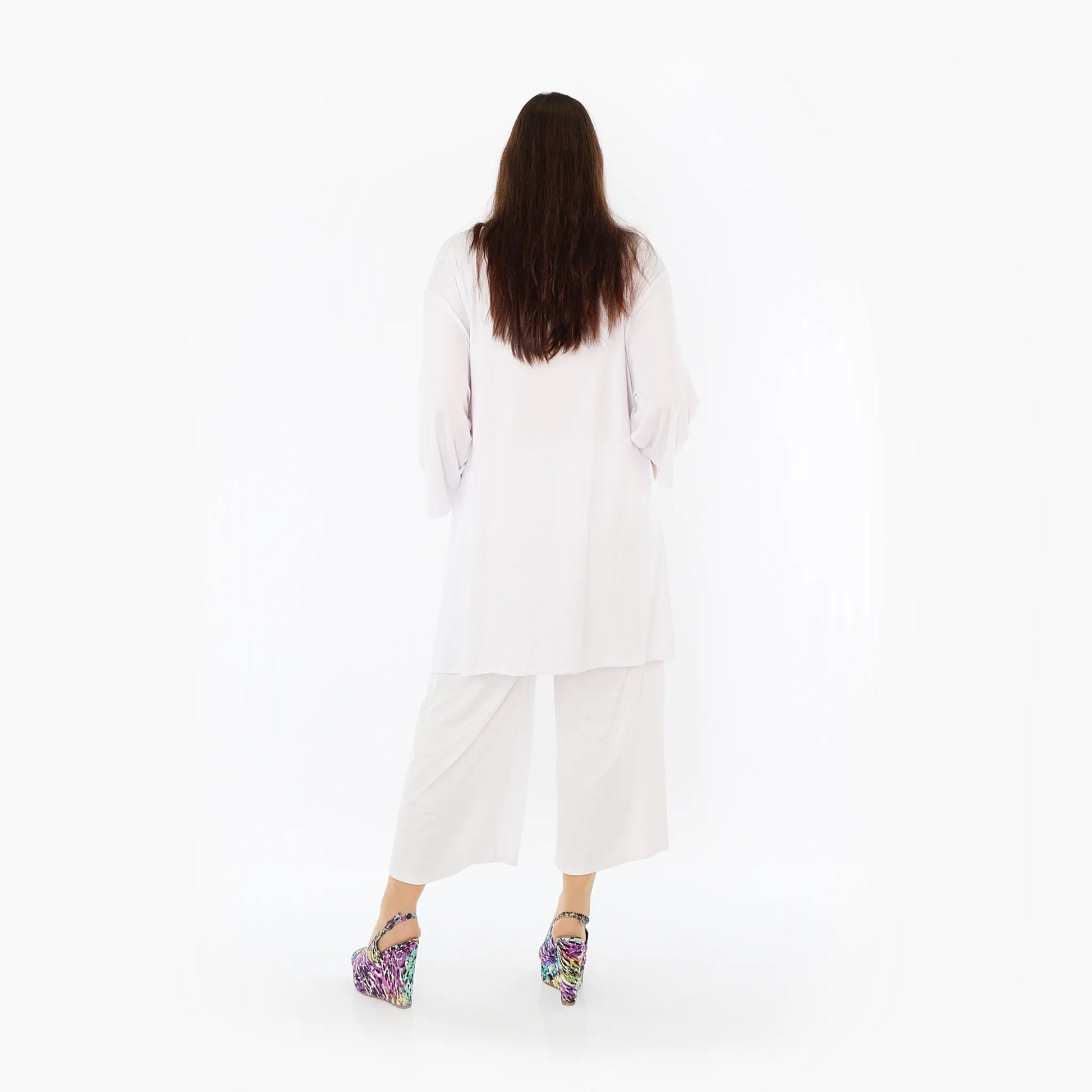  AKH Fashion Bigshirt in gerader Form, aus Viskose, 1233.07054, Weiß, Ausgefallen, Zeitlos