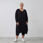 Elegante Jersey Jacke in Schwarz mit schmeichelhafter Silhouette und praktischen Taschen