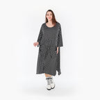 Ballonkleid von AKH Fashion aus Materialmix, 1289.06025, Schwarz/Weiß, Schick, Modern