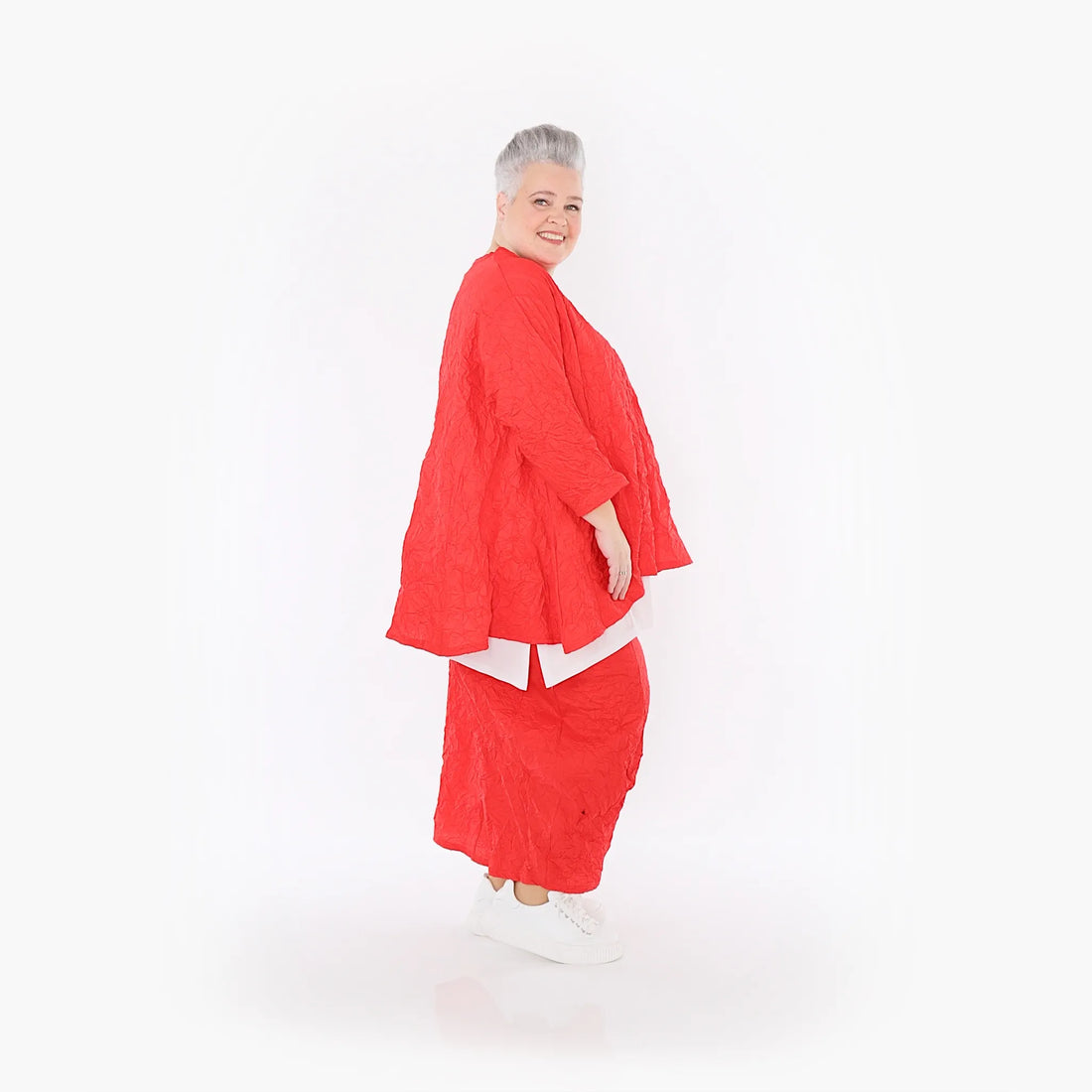 A-Form Bigshirt von AKH Fashion aus Materialmix, 1372.00593, Rot, Ausgefallen, Zeitlos