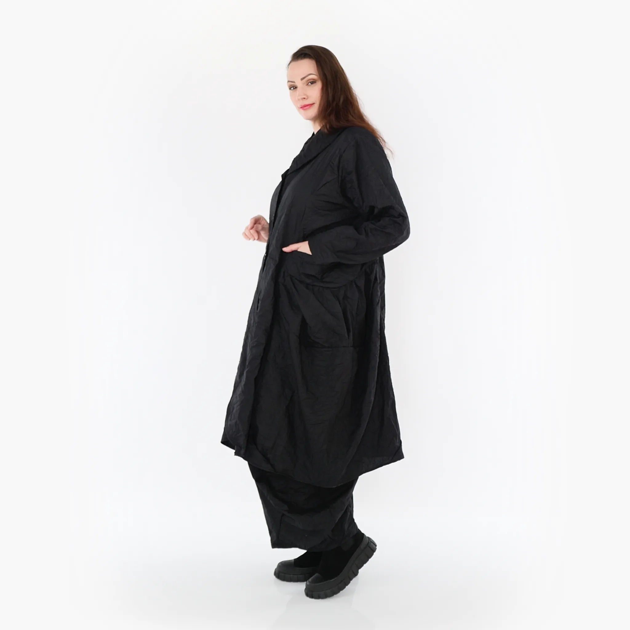Ballonmantel von AKH Fashion aus Materialmix, ausgefallene, zeitlose Lagenlook Mode