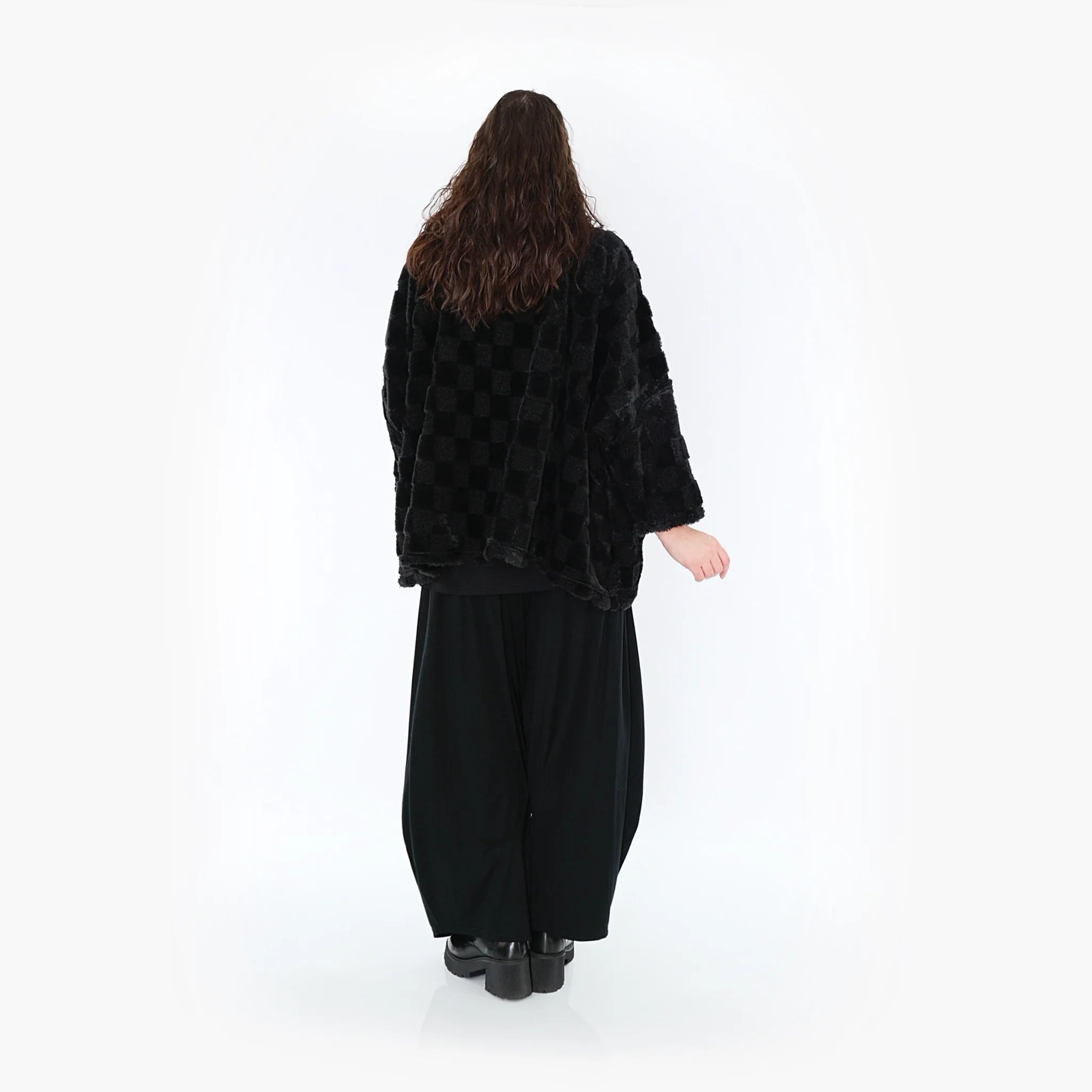  AKH Fashion Bigshirt in kastiger Form, aus Polyester, 1389.03091, Schwarz, Schick, Modern