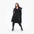  Ballonmantel von AKH Fashion aus Materialmix, 1394.07002, Schwarz, Schick, Modern, Bequem