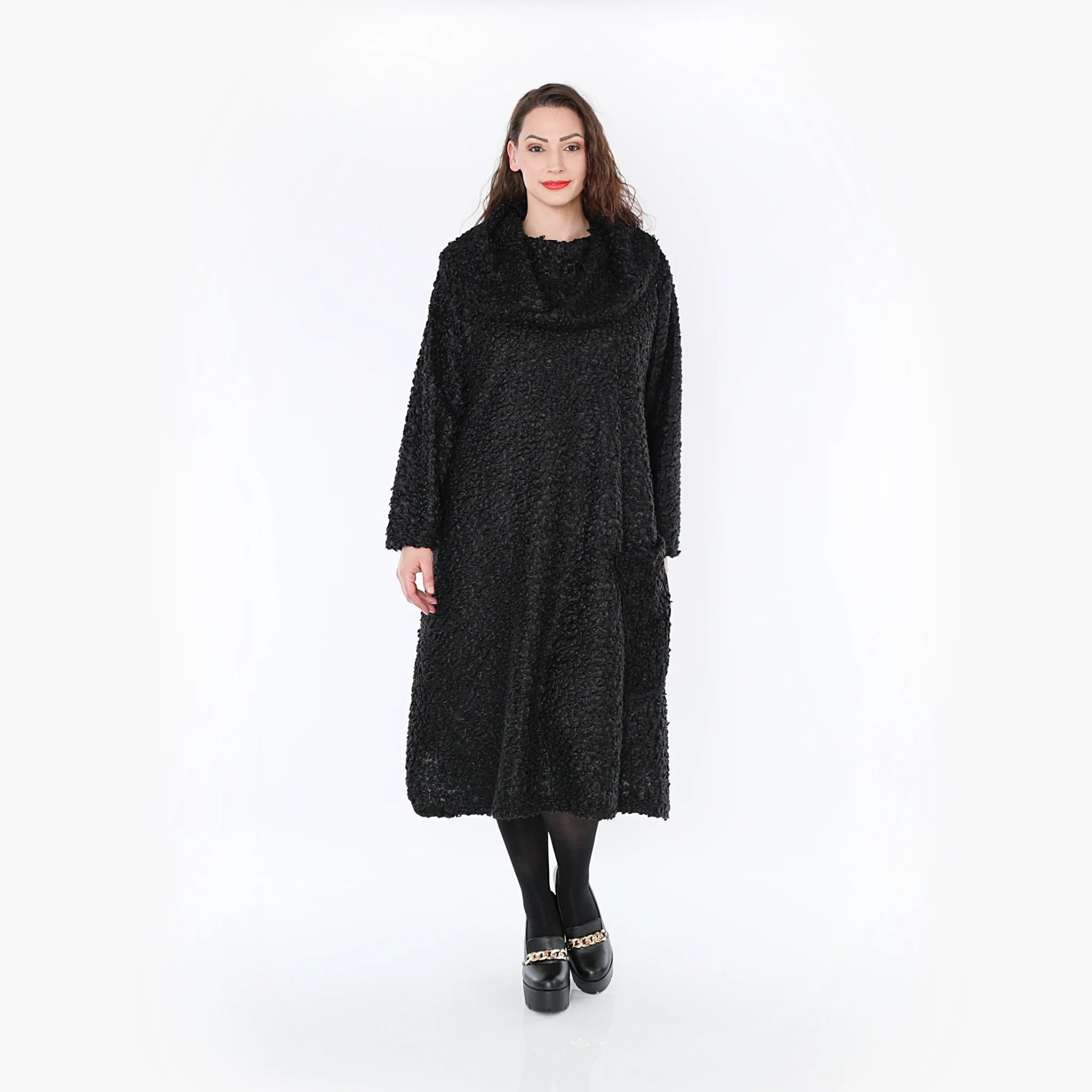 A-Form Kleid von AKH Fashion aus Materialmix, ausgefallene, zeitlose Lagenlook Mode