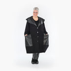  Ballonmantel von AKH Fashion aus Polyester, 1414.07002, Schwarz, Schick, Modern, Bequem