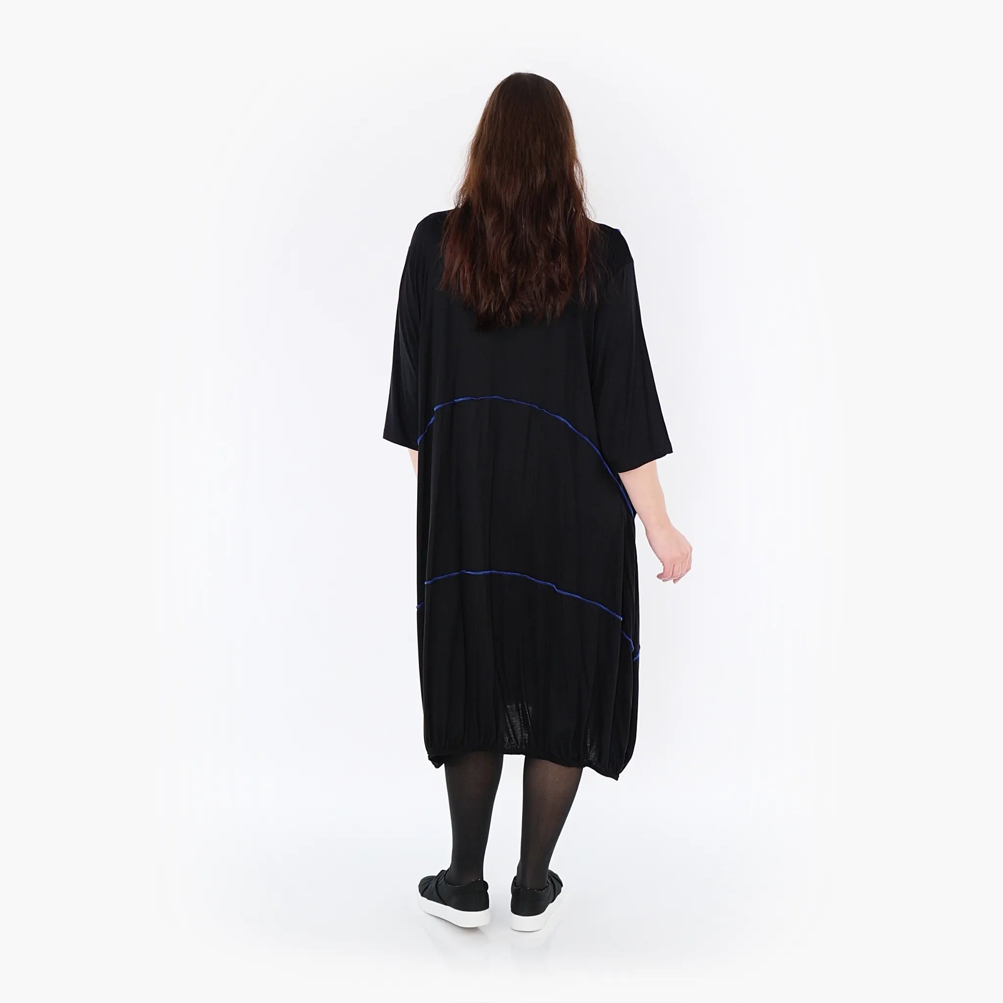  Ballonkleid von AKH Fashion aus Viskose, 1416.06564, Schwarz/Blau, Schick, Modern, Bequem
