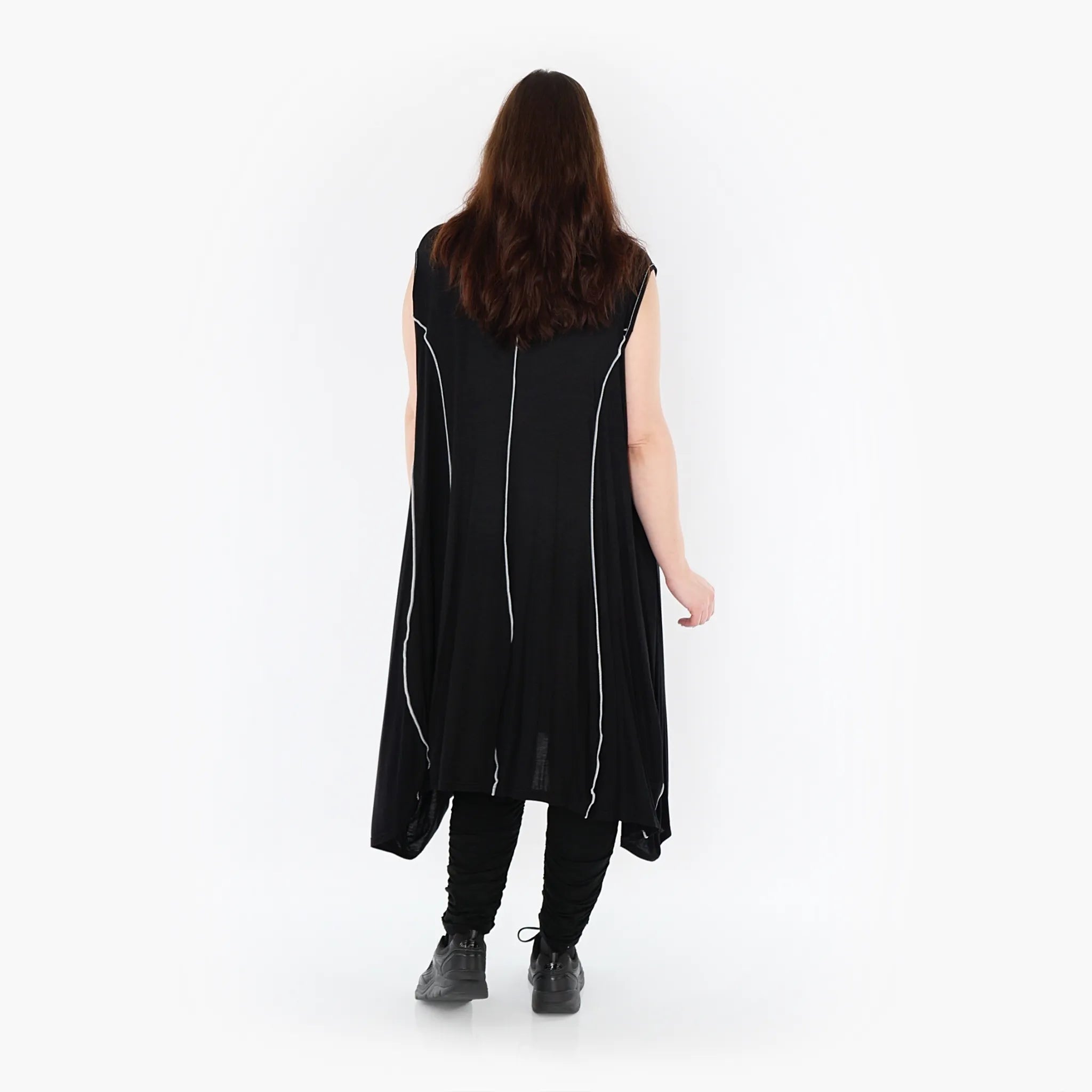  Ballon Tunika von AKH Fashion aus Viskose, 1416.06913, Schwarz/Weiß, Schick, Modern