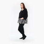  AKH Fashion Bigshirt in kastiger Form, aus Baumwolle, 1418.06888, Schwarz/Weiß, Schick