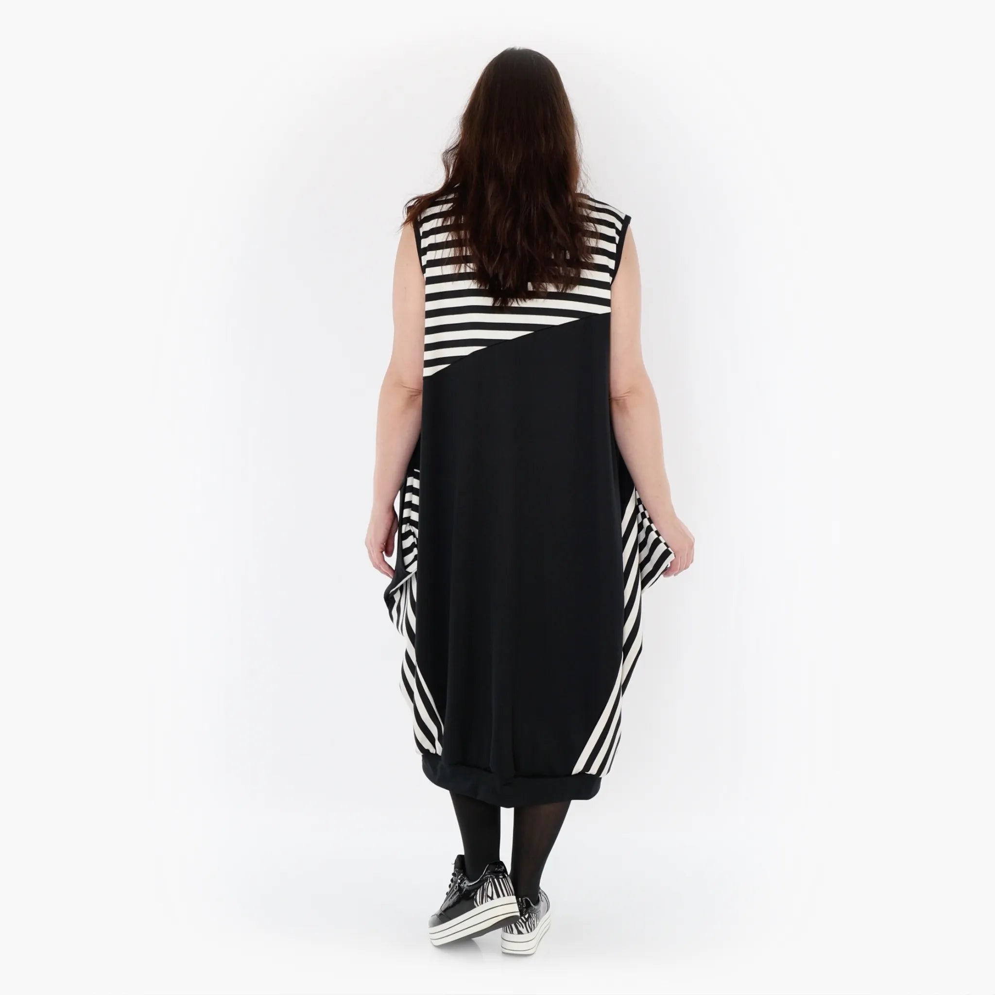  Ballon Tunika von AKH Fashion aus Viskose, 1419.06902, Ecru/Schwarz, Schick, Modern