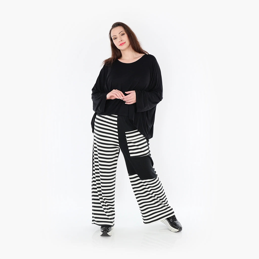 Oversize Damen Hose, AKH Fashion, Viskose, gerader Form, Lagenlook Mode, große Größen - SEELENlook