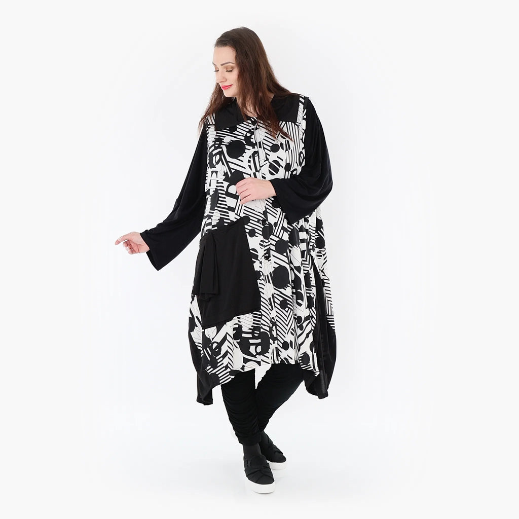 A-Form Weste von AKH Fashion aus Viskose, ausgefallene, zeitlose Lagenlook Mode