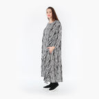  Ballonkleid von AKH Fashion aus Viskose, 1406712, Schwarz/Weiß, Pinselstrich, Schick