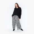  Ballonhose von AKH Fashion aus Viskose, 1408069, Schwarz/Weiß, Pinselstrich, Schick