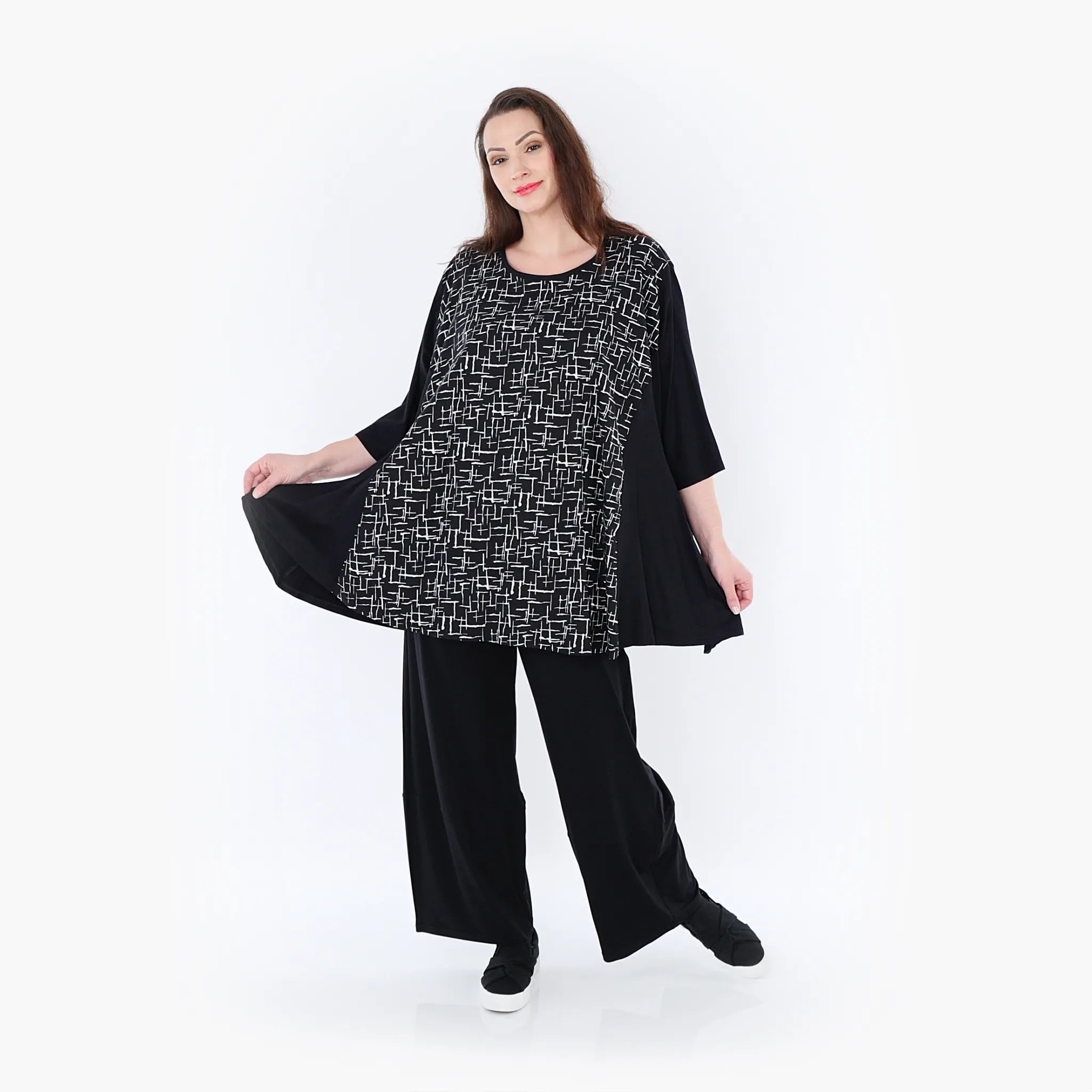 A-Form Shirt von AKH Fashion aus Viskose, ausgefallene, zeitlose Lagenlook Mode