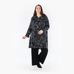  AKH Fashion Jacke in gerader Form, aus Baumwolle, 1406694, Schwarz/Weiß, Schick, Modern