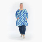 A-Form Shirt von AKH Fashion aus Baumwolle, ausgefallene, zeitlose Lagenlook Mode