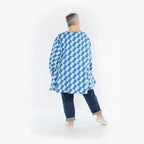 A-Form Shirt von AKH Fashion aus Baumwolle, ausgefallene, zeitlose Lagenlook Mode