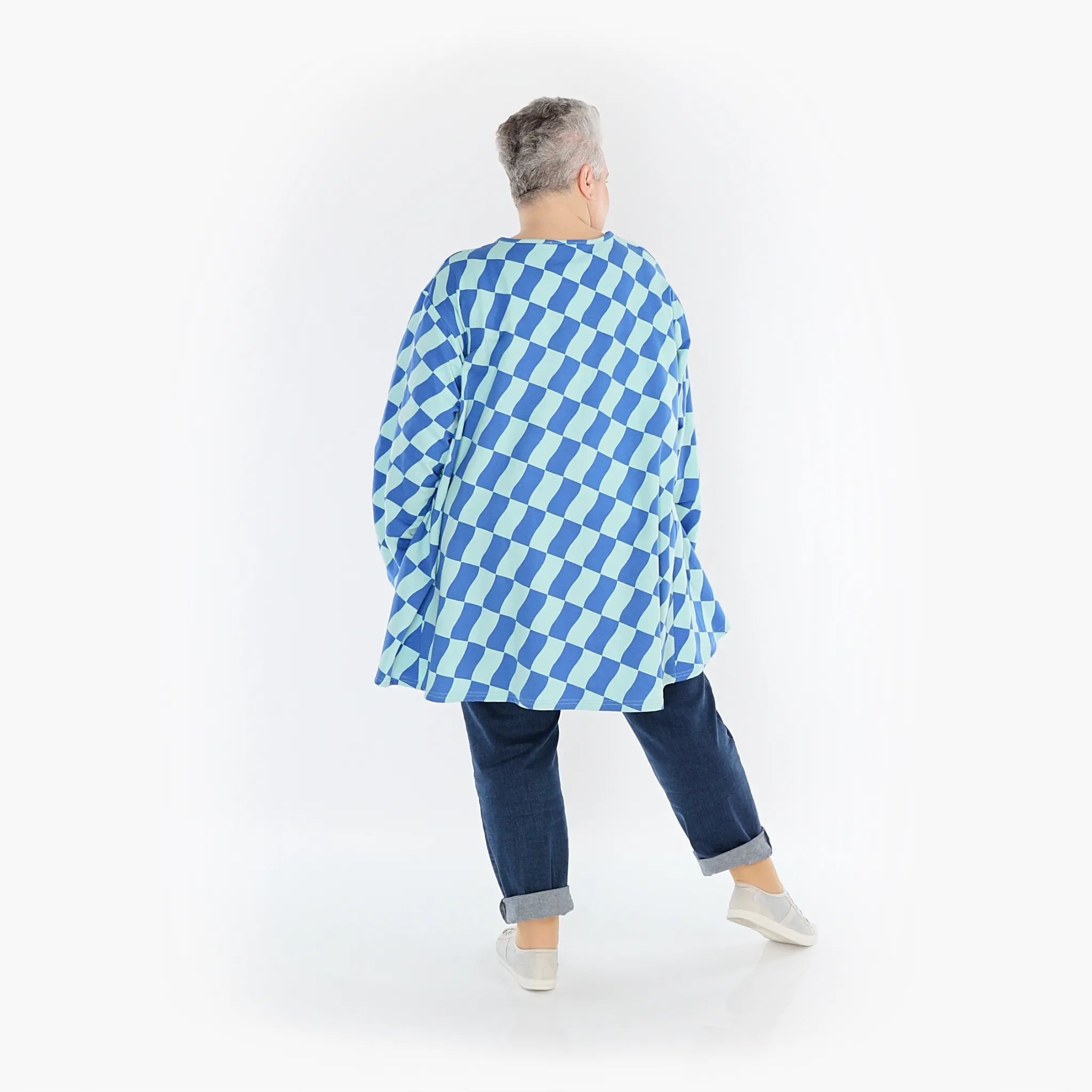 A-Form Shirt von AKH Fashion aus Baumwolle, ausgefallene, zeitlose Lagenlook Mode