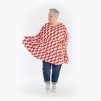 A-Form Shirt von AKH Fashion aus Baumwolle, ausgefallene, zeitlose Lagenlook Mode